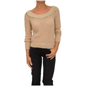 Guess, Dames, Truien, Beige, Maat: XS Polyamide,