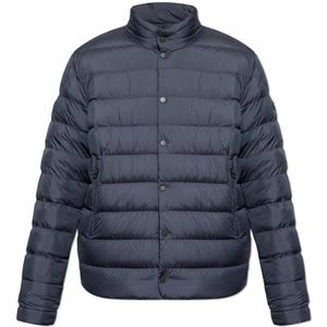 Moncler, Heren, Jassen, Blauw, Maat: L Zijde,