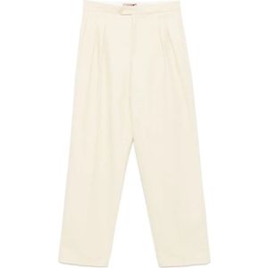 Twinset, Dames, Broeken, Beige, Maat: XS Katoen,