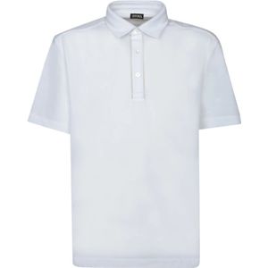 Zegna, Heren, Tops, Wit, Maat: L Katoen,