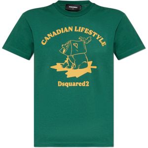 Dsquared2, Dames, Tops, Groen, Maat: XS Katoen,