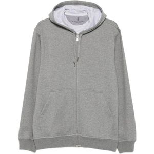 Brunello Cucinelli, Heren, Sweatshirts & Hoodies, Grijs, Maat: 2XL