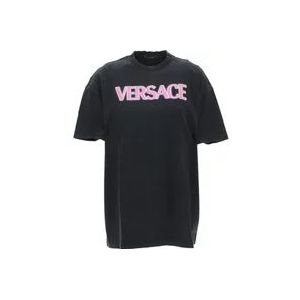 Versace T-Hemden , Black , Dames , Maat: 2XS