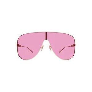 Gucci Metallic Zonnebril voor Vrouwen , Pink , Dames , Maat: ONE Size