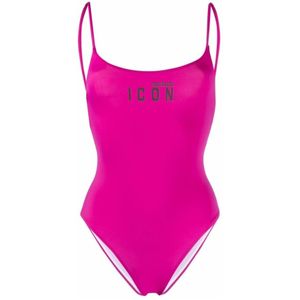 Dsquared2, Dames, Badkleding, Roze, Maat: 2XS