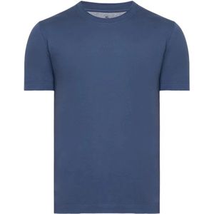 Brunello Cucinelli, Heren, Tops, Blauw, Maat: M Katoen,