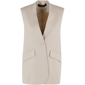 Federica Tosi, Dames, Jassen, Beige, Maat: 2XS Viscose,