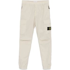 Stone Island, Heren, Broeken, Beige, Maat: W31 Katoen,