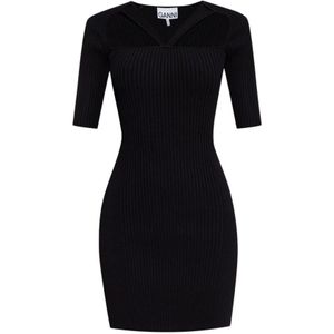 Ganni, Dames, Jurken, Zwart, Maat: XS