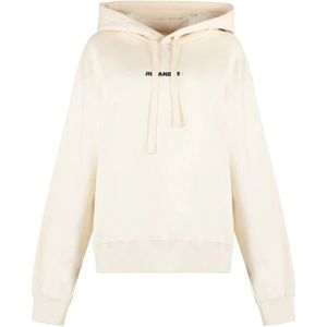 Jil Sander - Logo Hoodie - Beige - Katoen