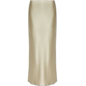 Samsøe Samsøe, Dames, Rokken, Beige, Maat: XS Zijde,