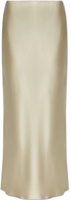 Samsøe Samsøe, Dames, Rokken, Beige, Maat: XS Zijde,