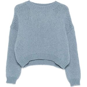 Roberto Collina, Dames, Truien, Blauw, Maat: XS