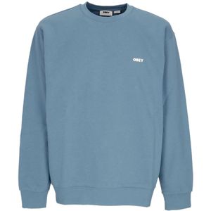 Obey, Heren, Sweatshirts & Hoodies, Blauw, Maat: XS Katoen,