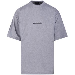 Balenciaga, Heren, Tops, Grijs, Maat: S Katoen,
