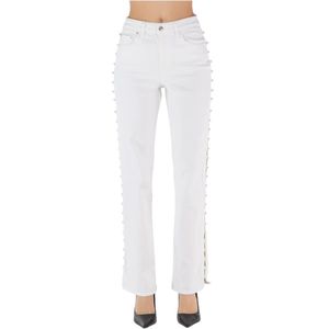 Simkhai, Dames, Broeken, Wit, Maat: W28 Katoen,