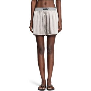 Tom Ford, Dames, Korte broeken, Grijs, Maat: S Zijde,