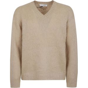 Maison Kitsuné, Heren, Truien, Beige, Maat: L Mohair,