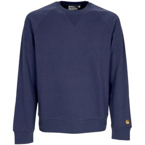Carhartt Wip, Heren, Sweatshirts & Hoodies, Blauw, Maat: XL Katoen,
