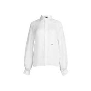 Dsquared2 Luxe Zijden Blouse , White , Dames , Maat: XS