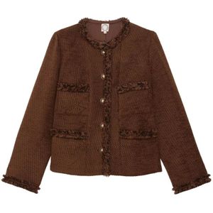 Ines de la Fressange Paris, Dames, Jassen, Bruin, Maat: 2XS