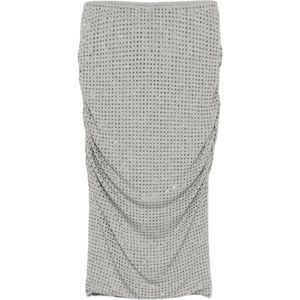 Pinko, Dames, Rokken, Grijs, Maat: S Viscose,