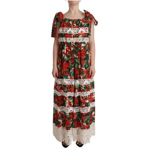 Dolce & Gabbana - Luxe Bloemen Maxi Jurk - Veelkleurig - Katoen