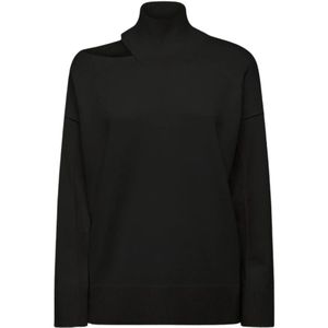 Alpha Studio, Dames, Truien, Zwart, Maat: XS Wol,