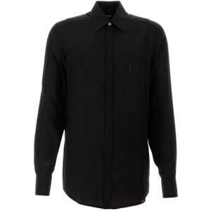 Dolce & Gabbana, Heren, Overhemden, Zwart, Maat: XL