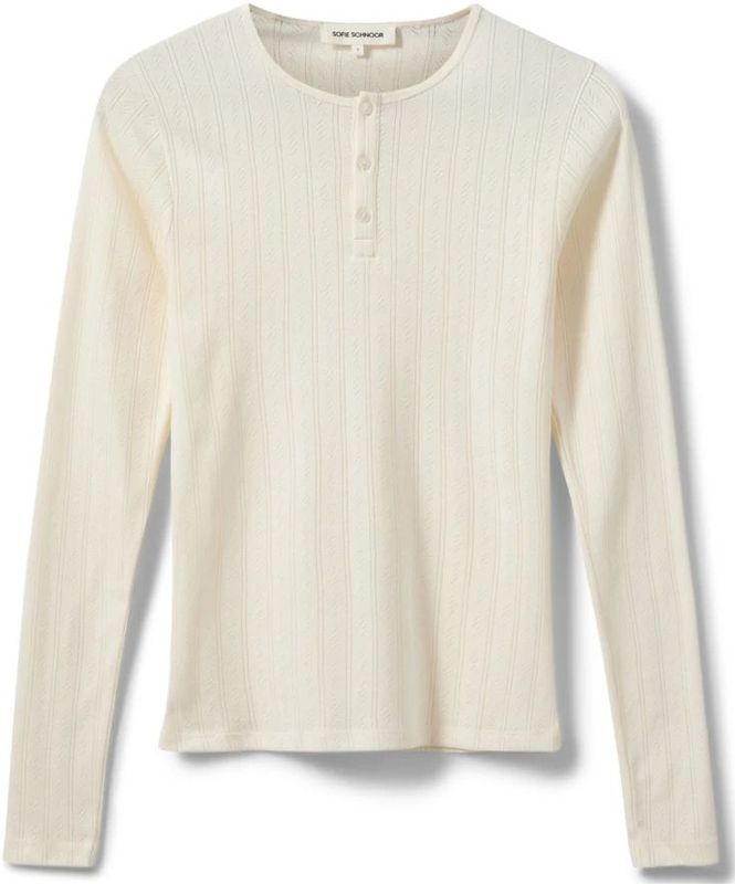 Sofie Schnoor - Alicia - Dames-T-shirt - Gebroken Wit - Lange Mouwen