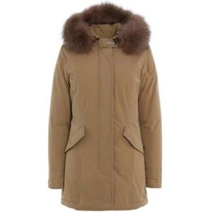 Woolrich, Dames, Jassen, Blauw, Maat: L Katoen,