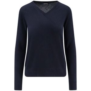 Max Mara, Dames, Truien, Blauw, Maat: S Wol,