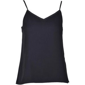 Fabiana Filippi, Dames, Tops, Zwart, Maat: S Zijde,