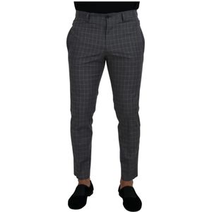 Dolce & Gabbana, Heren, Broeken, Grijs, Maat: M Katoen,