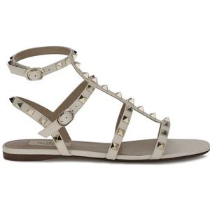 Valentino Garavani, Dames, Schoenen, Grijs, Maat: 35 1/2 EU Leer,