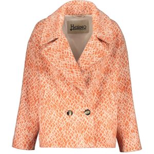 Herno, Dames, Jassen, Oranje, Maat: S Wol,