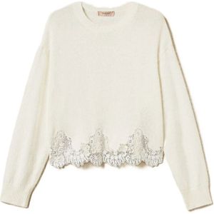 Twinset, Dames, Truien, Beige, Maat: L