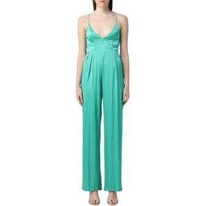 Weili Zheng, Dames, Jumpsuits & Playsuits, Groen, Maat: M Satijn,