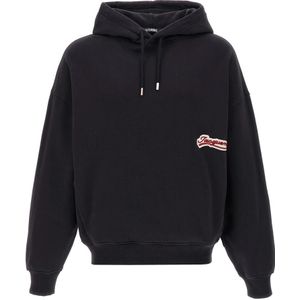 Jacquemus, Heren, Sweatshirts & Hoodies, Blauw, Maat: 2XL Katoen,