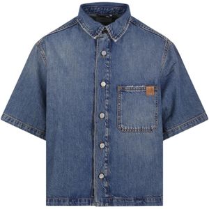 Haikure, Dames, Blouses & Shirts, Blauw, Maat: S Katoen,