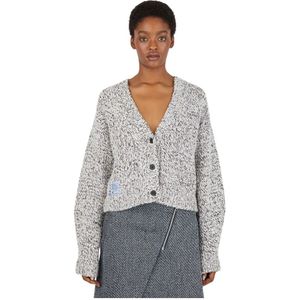 Alexander McQueen, Dames, Truien, Grijs, Maat: S Wol,
