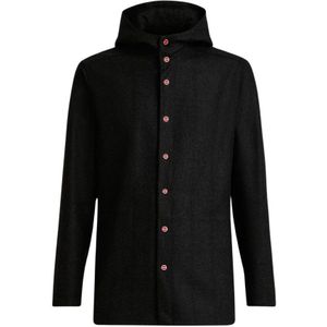 Kiton, Heren, Jassen, Zwart, Maat: S Wol,