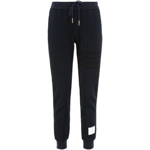 Thom Browne, Dames, Broeken, Blauw, Maat: XS Katoen,