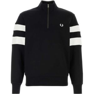 Fred Perry, Heren, Sweatshirts & Hoodies, Zwart, Maat: XS Katoen,