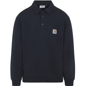 Carhartt Wip, Heren, Tops, Blauw, Maat: S Katoen,