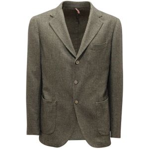 Santaniello, Heren, Jassen, Groen, Maat: M Wol,