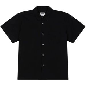 Obey, Heren, Overhemden, Zwart, Maat: S Katoen,