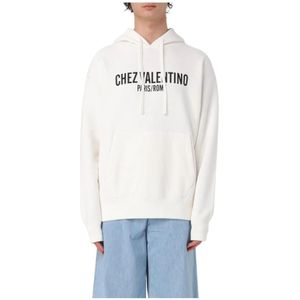 Valentino, Heren, Sweatshirts & Hoodies, Wit, Maat: L Katoen,