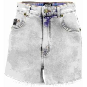 Versace Jeans Couture, Dames, Korte broeken, Blauw, Maat: W26 Denim,