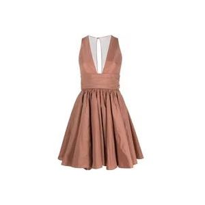 Pinko Elegante Casalfermo Jurk , Brown , Dames , Maat: XS